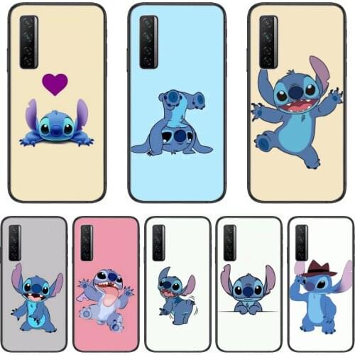 Phone Case Stitch Disney Phone Case For Huawei Nova p10 lite 7 6 5 4 3 Pro i p Smart ZBlack Etui 3D Coque Painting Hoesje