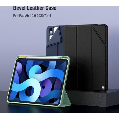 Pencil Holder TPU Bumper PC Cover Auto Sleep Fundas for iPad Air4 Air 4 10.9 2020 4th A2316 A2324 Case PU Leather Stand Shell