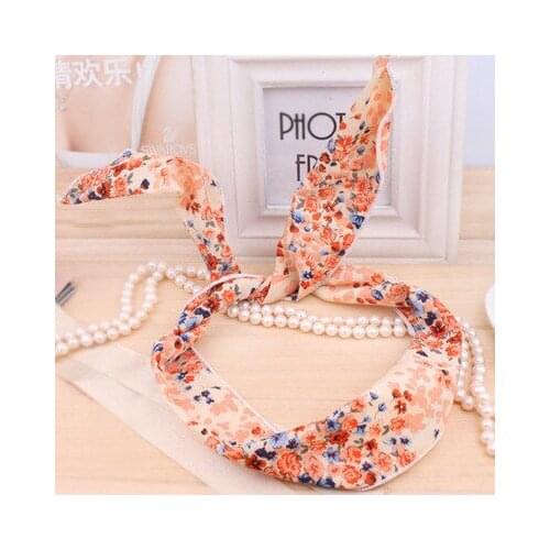 Floral Bridal Headband Hairband Wedding Party ponytail holder elastic hair band ties headwear hair accessories 2pcs FD02