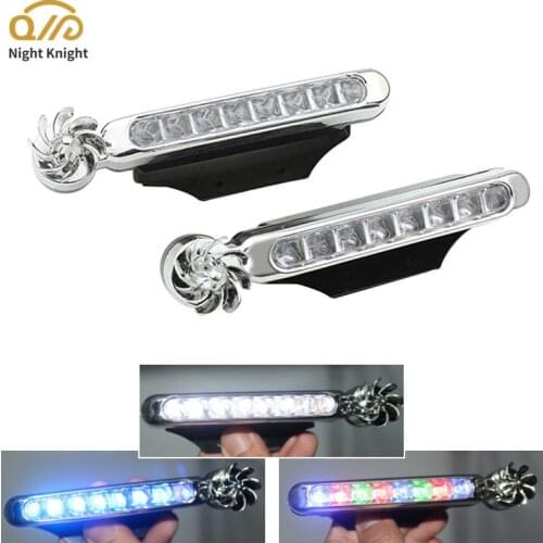 Night knight 2pcs Wind Energy Driving Lights Car Wind Power LED Fog Decor Lamps Day Lamp DRL Daytime Running Light