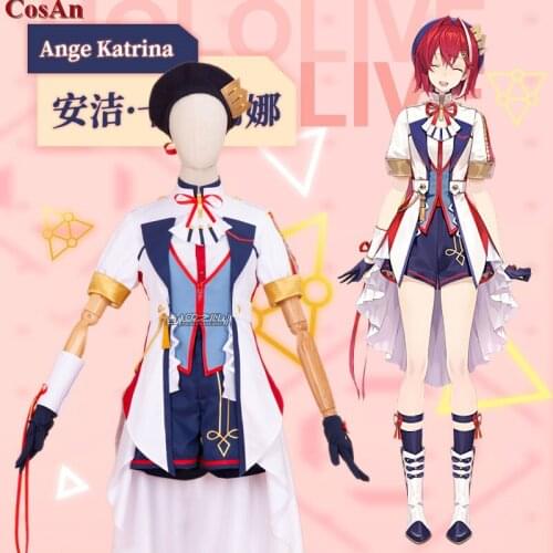 Hot Anime VTuber Hololive Ange Katrina Cosplay Costume Female Lovely Idol Uniforms Full Set Activity Party Role Play Clothing