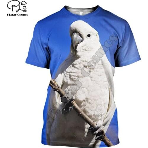 PLstar Cosmos Colorful Beautiful Parrot 3D Printed T-shirt Harajuku Streetwear Men For Women Short Sleeve Drop Shipping P47