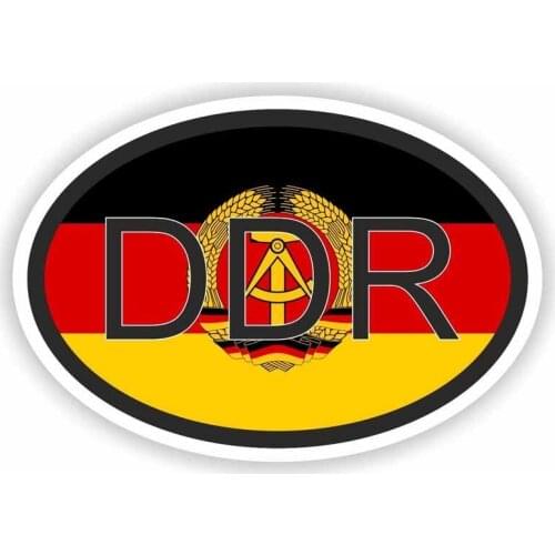 Creative DDR Germany Stickers Country Code Funny Car Motorcycle Decal Reflective Decals for Motorcycles Auto PVC,10cm*7cm