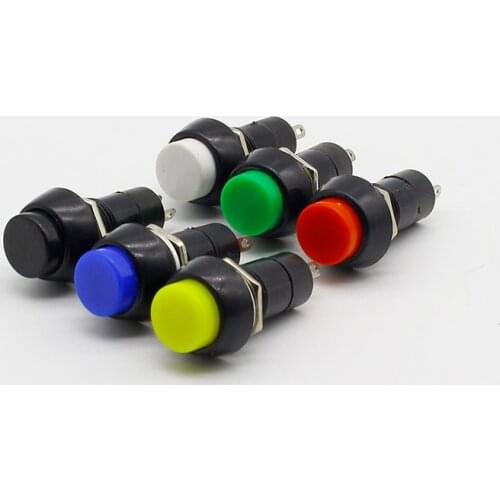 Round self resetting point, moving button switch, power button switch, opening, 12mm PBS-11P