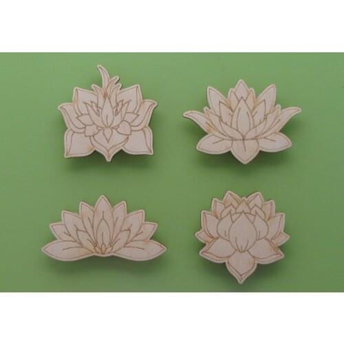 Magnet Set of 4 four Lotus flowers