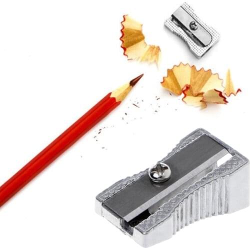 Metal Bevelled Single Hole Pencil Sharpener School Office Sharpener Stationery M5TE