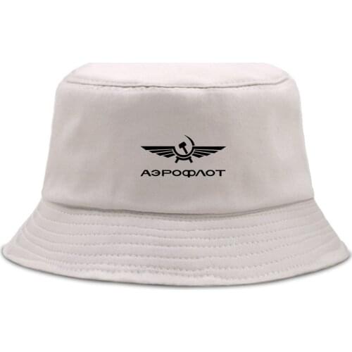 Aeroflot CCCP Civil Aviation Bucket Hat Unisex Fashion Fisherman Cap Outdoor Sun Shade Panama Caps Summer Beach Fishing Hats