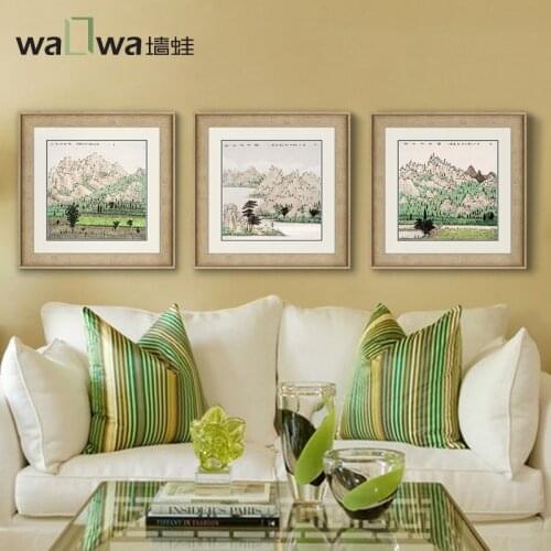 The landscape wall frog Yi Qing Shi Guangwei modern decorative painting the living room sofa backdrop bedroom painted murals