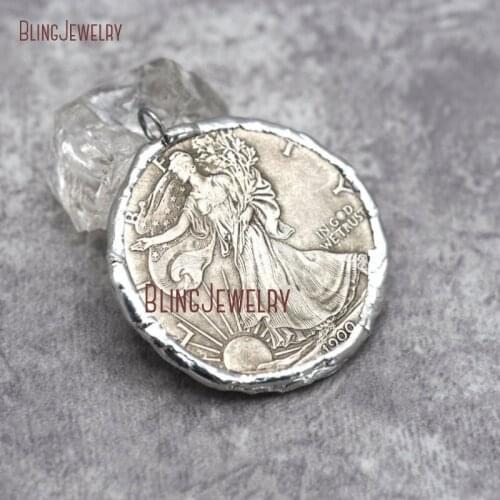 Replica Coin Pendant Soldered Silver 2 Sided, Lead FreePM29279