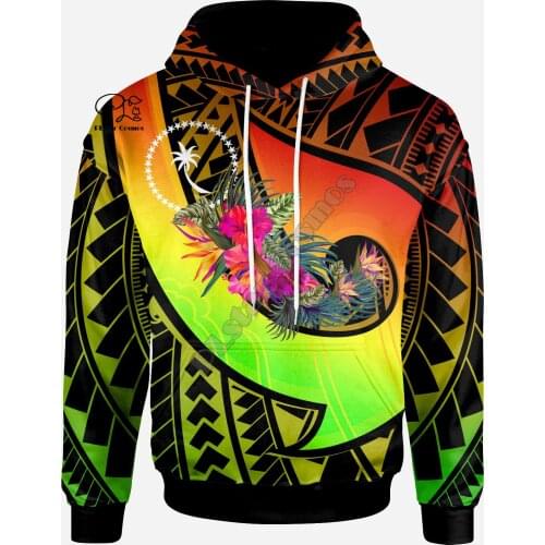 Polynesian Island Chuuk Country Flag Tribal Culture Retro Streetwear Tracksuit Men/Women Pullover 3DPrint Jacket Zip Hoodies A-3