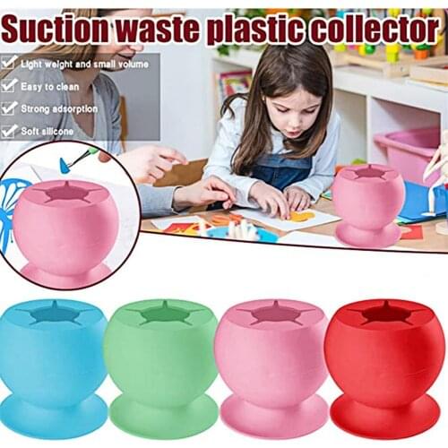 Portable Silicone Suction Cup Desktop Weeding Scrap Collector Storage Holder DIY Handicraft Waste Collector Sewing Accessory