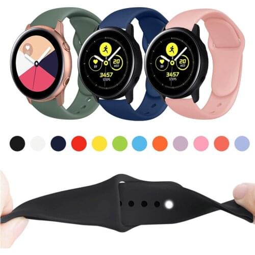 20mm 22mm Soft Silicone Watch Strap Band For Samsung Galaxy Watch Active 2 for Gear Sport/Watch3 41mm Replacement Sport Bracelet