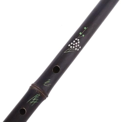 RXBB Chinese Purple Yunnan Bamboo Flute One Sections Handmade Dizi Musical Instrument