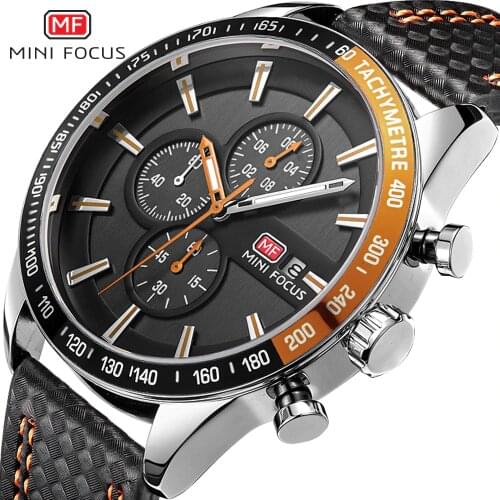 Sport Watches Mens 2020 Quartz Wrist Watch For Men Top Luxury Chronograph Date 3 Sub-dial 6 Hands Waterproof Army MINI FOCUS