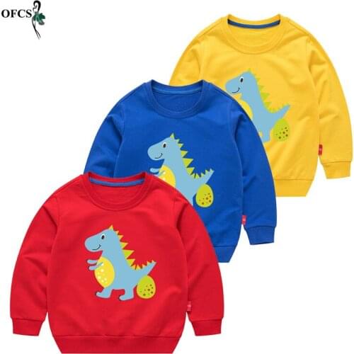 Fashion Boys Top Long Sleeve T-shirt Clothes Children Clothing Cartoon Print Unisex Cotton Sweatshirt 2-12 T Spring & Autumn Tee