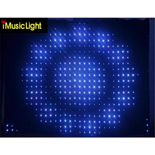 P9 3x8m Tri-color RGB led vision curtain stage curtain DJ backdrops PC control with software