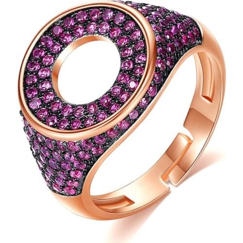 Vintage CZ Rings Classic Colorful Cubic Zircon Stones Ring for Men and Female Fashion Jewelry Gift Bohemia Style