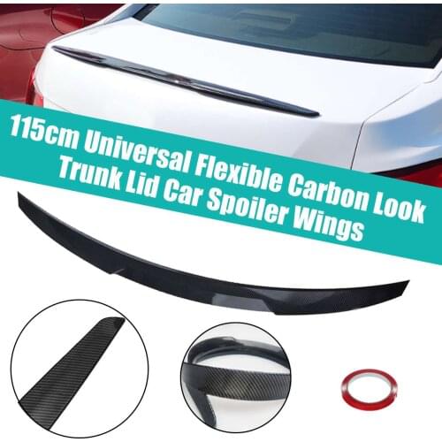 Universal Roof Spoiler For Sedan Hatchback Cars Rear Trunk Lid Car Spoiler Wings Glossy/Matte Black Carbon Pattern 99/115CM