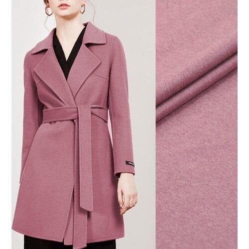 150CM Wide 900G/M Weight Double Faced Thick Rubber Red Vicugna Wool Modal Fabric for Winter Spring Jacket Overcoat Dress J120