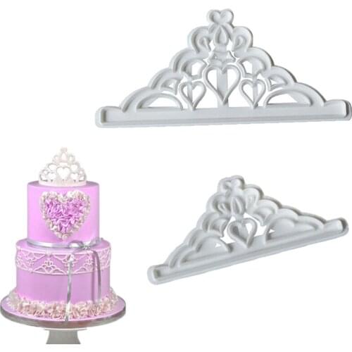2pcs/set Crown Cookie Cutter Fondant Cake Baking Tools Mold Cake Decor Embossed Molds Baking Pastry Mold Cake Tools