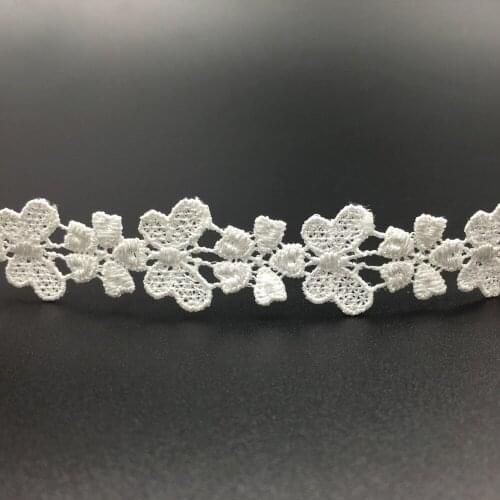 30Yards 2cm High Quality Flower Lace Trim Embroidery Sew Fabric DIY Lace Ribbon Garment Accessories African Cord Lace Fabric