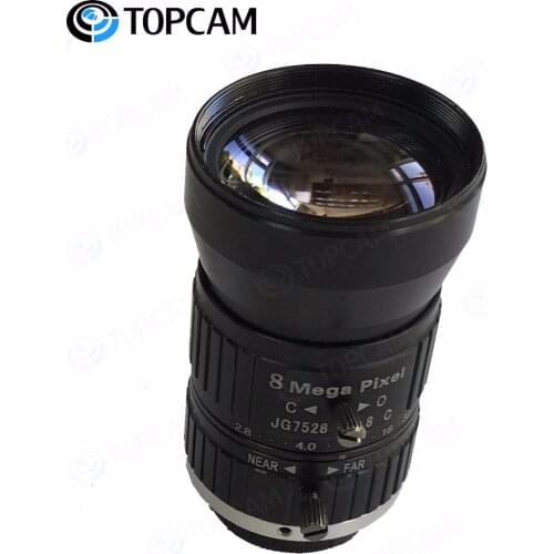 8 Megapixel 75mm CCTV TV Lens CS Mount CCTV Accessories Visual Optical Commune