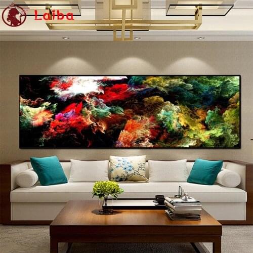 Diamond painting Abstract art, colorful clouds diamond embroidery full square/round drill puzzles gifts for the new year 2021