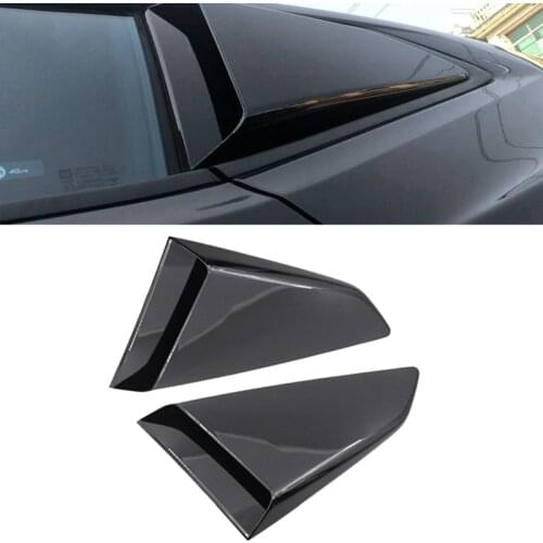 Car Black Side Window Louver Rear Windows Decoration Shutter Cover Trim for Chevrolet Camaro 2016-2019