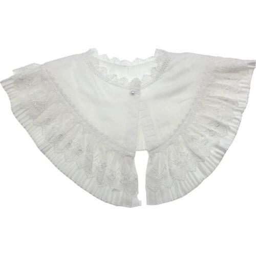 Women Lapel Detachable Collar Shirt Fake Collars Solid Color Sweater Ladies False Collar Shawl Necklace Clothes Accessories