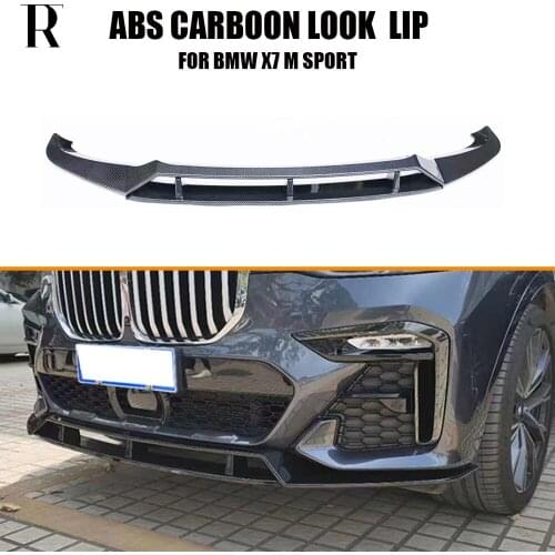 Carbon Weave Look ABS Black Front Bumper Chin Lip for G07 New X7 with M Sport Package 2019UP