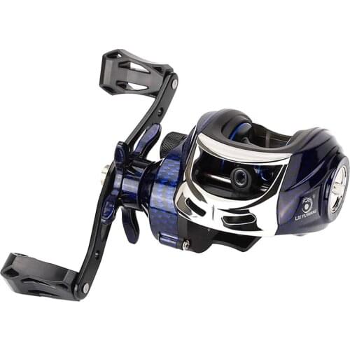 Baitcasting Reel 5.5kg Drag Power High Speed Ratio 7.2:1 Dual Brake System 15+1BB Lure Fishing Reel for Saltwater Fishing Wheel