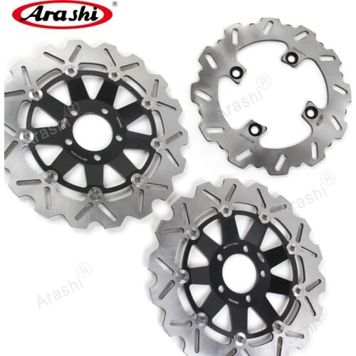 ARASHI ZZR 600 Front Rear Brake Rotors Brake Disc Set For KAWASAKI ZZR600 NINJA 1991 1992 / ZX12R NINJA 2004 2005 2006 ZX 12R