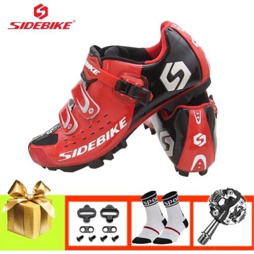 SIDEBIKE men sapatilha ciclismo mtb women cycling shoes SPD Pedals mountain bike sneakers breathable self-locking non-slip shoes