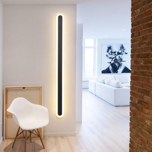Minimalist Nordic LED Wall Lamp Living Room Bedroom Bathroom Corridor Art Acrylic Base Interior Lighting Decorative Lamps