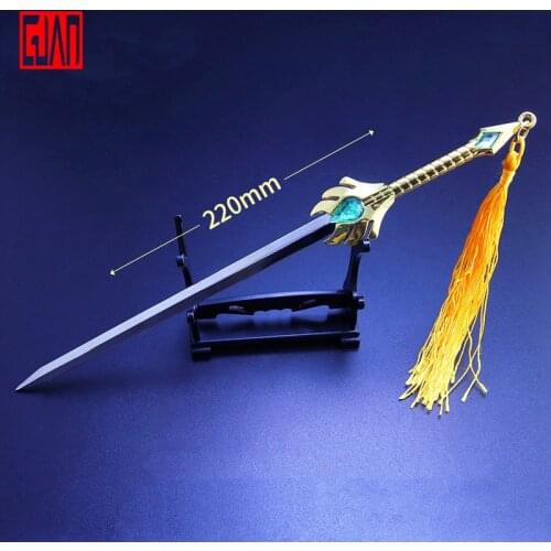 Alloy Sword Weapon Model Game Props Expedition Peripheral Weapon Model 22cm Alloy Sword Instant Sword Weapon Sheng'ri'li'wu