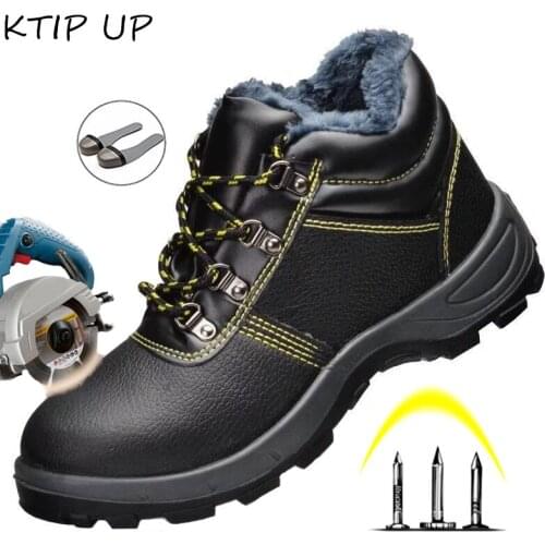 Men Safety Shoes Steel Toe Shoes Men Anti-smashing Anti-puncture Work Shoes Safety Boots Men Snow Boots Anti-slip Men Shoes