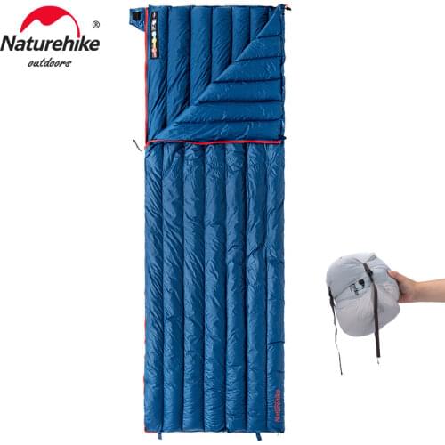 Naturehike CWM400 Ultralight Envelope Type Sleeping Bag Goose Down Lazy Bag Camping Sleeping Bags 790g NH18Y011-R