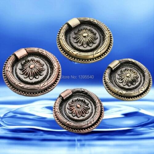 New 2pcs Antique Cabinet Drawer Knob Kitchen Furniture Cabinet Handle Wardrobe Closet Door Knobs ShoesBox Cabinet Pulls