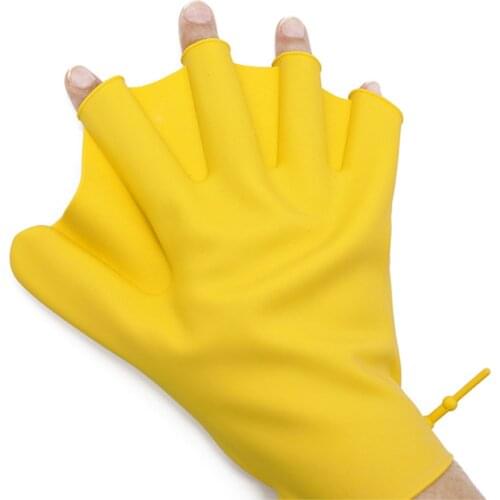 1 Pair Swimming Gloves Webbed Fitness Water Resistance Training Gloves Silicon Swimming Diving Glove Swim Training Mittens