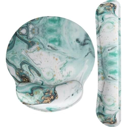 Keyboard Wrist Rest Pad and Mouse Pad Wrist Support,Ergonomic Raised Memory Foam,Non Slip PU Rubber Base [Pain Relief]for Office