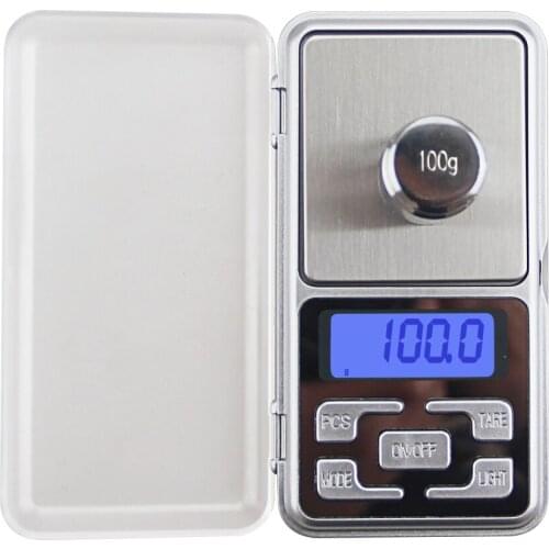 Mini Portable Jewelry Scale 500g x 0.1g Precision Electronic Digital Pocket Scale Gold Silver Weighting Gram Weight Scales