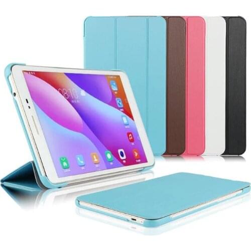 Ultra Slim 3-Fold Flip Stand PU Leather Case Protector Cover For Huawei Mediapad T2 8 Pro (Honor Tablet 2) JDN-AL00 JDN-W09 8.0"