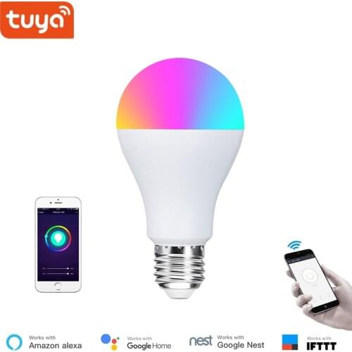 Alexa compatible WiFI smart bulb RGB dimmer E27 bulb for home automation Wireless remote control smart electronics