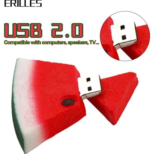 Hot sale usb 2.0 pen drive usb flash drive 32GB 64GB 128GB pendrive waterproof 4GB memory stick watermelon usb 8GB flash usb