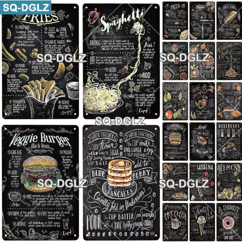 Kitchen Vintage Metal Sign Tin Sign Vintage Cafe Decor Man Cave Plaque Home Wall Decor Bar Sign Home Decor Food Poster