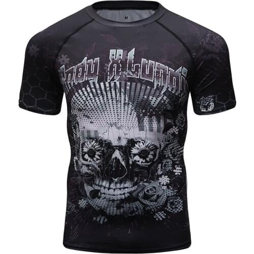 High Quality MMA Rash Guard Custom Sublimation Printing Sport T-Shirt