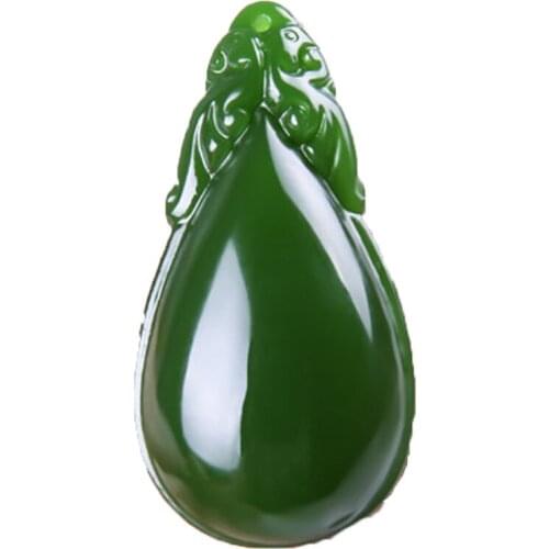 Wome Necklace Pendant Green Water Dtop Jade Necklace Gift for Female Fine Jade Jewelry