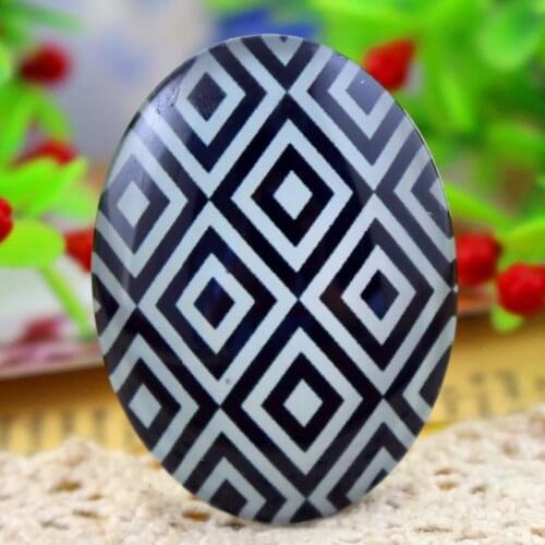 2pcs 30x40mm Handmade Photo Glass Cabochons (I3-60)