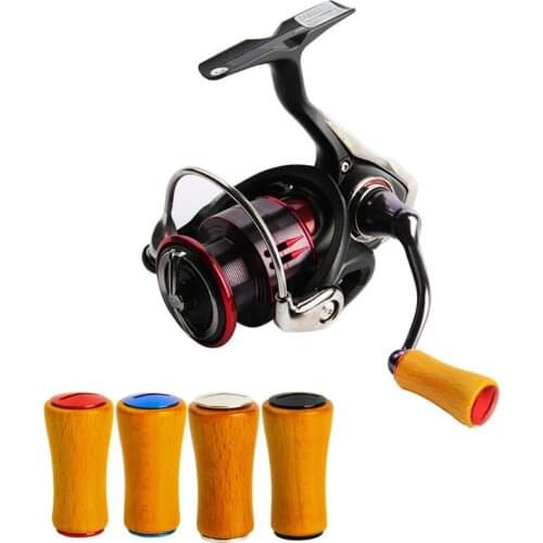 2021 Top Fishing Reel Handle Knob DIY Wood Cork Handle Knob Fishing Reel Replacement Part