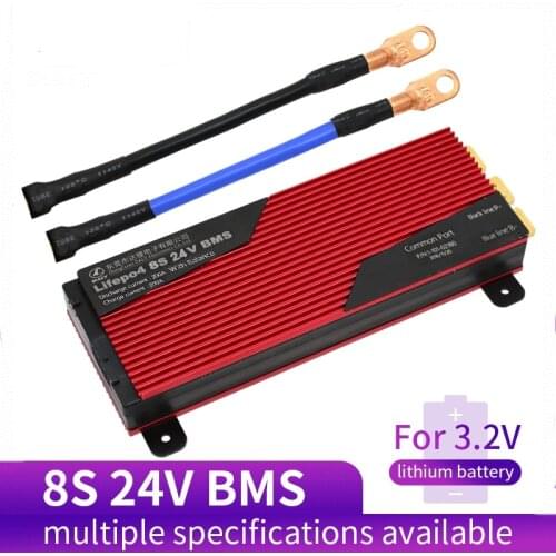 3.2V LiFePo4 8S 24V 80A 100A 200A 18650 LFP PCM battery protection board BMS with balanced lithium battery module